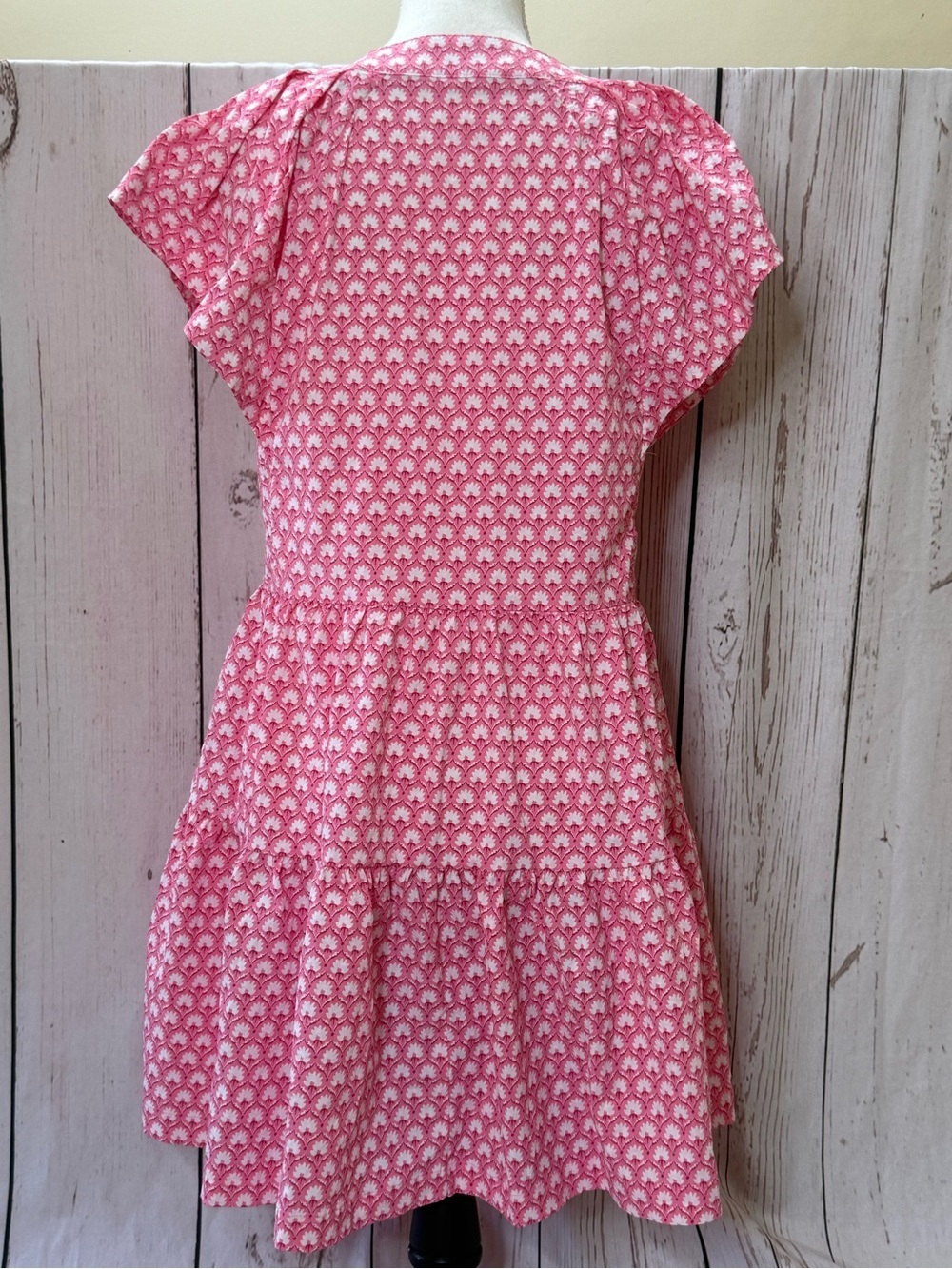 Vineyard Vines Pink Printed V-Neck Tiered Dress - Picture 2 of 7